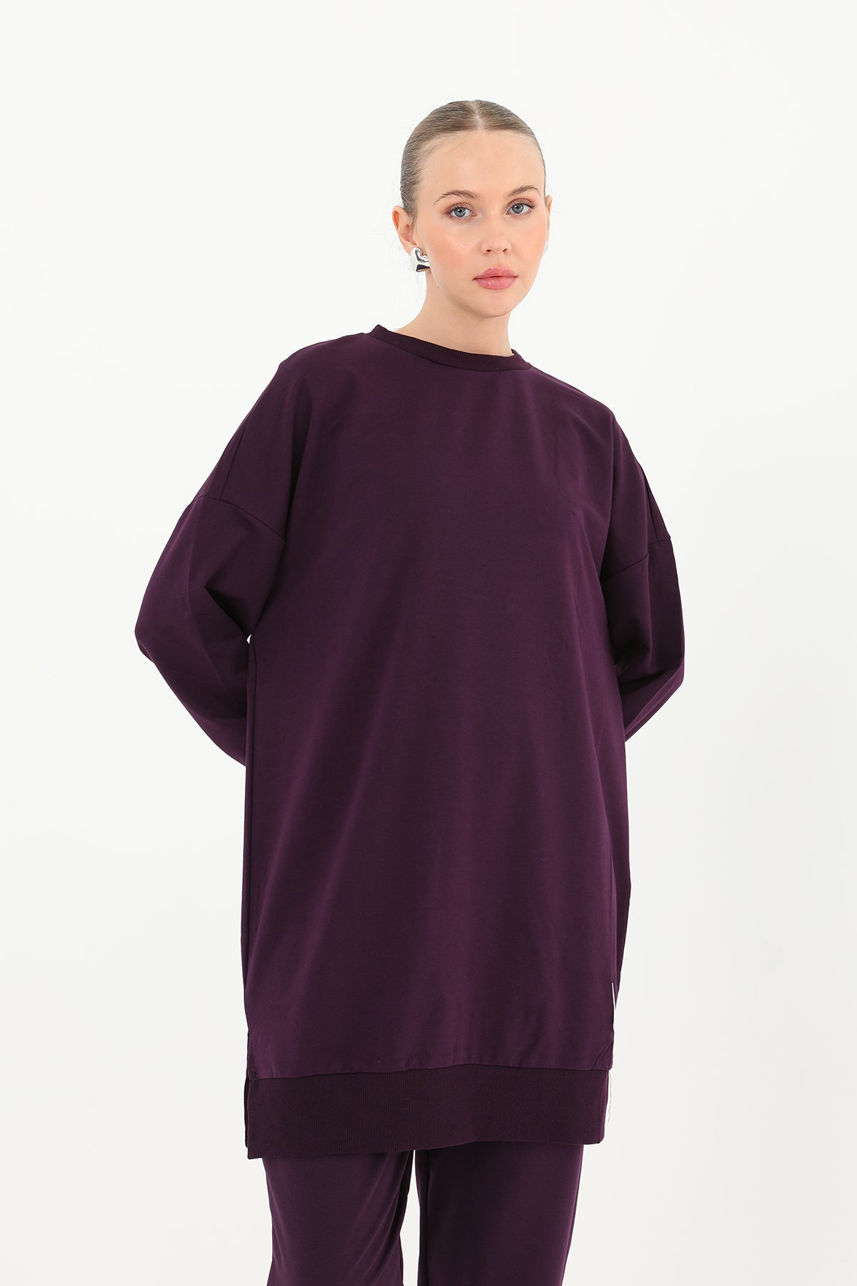 Kadın Basic Tunic - 30644TUN PURPLE