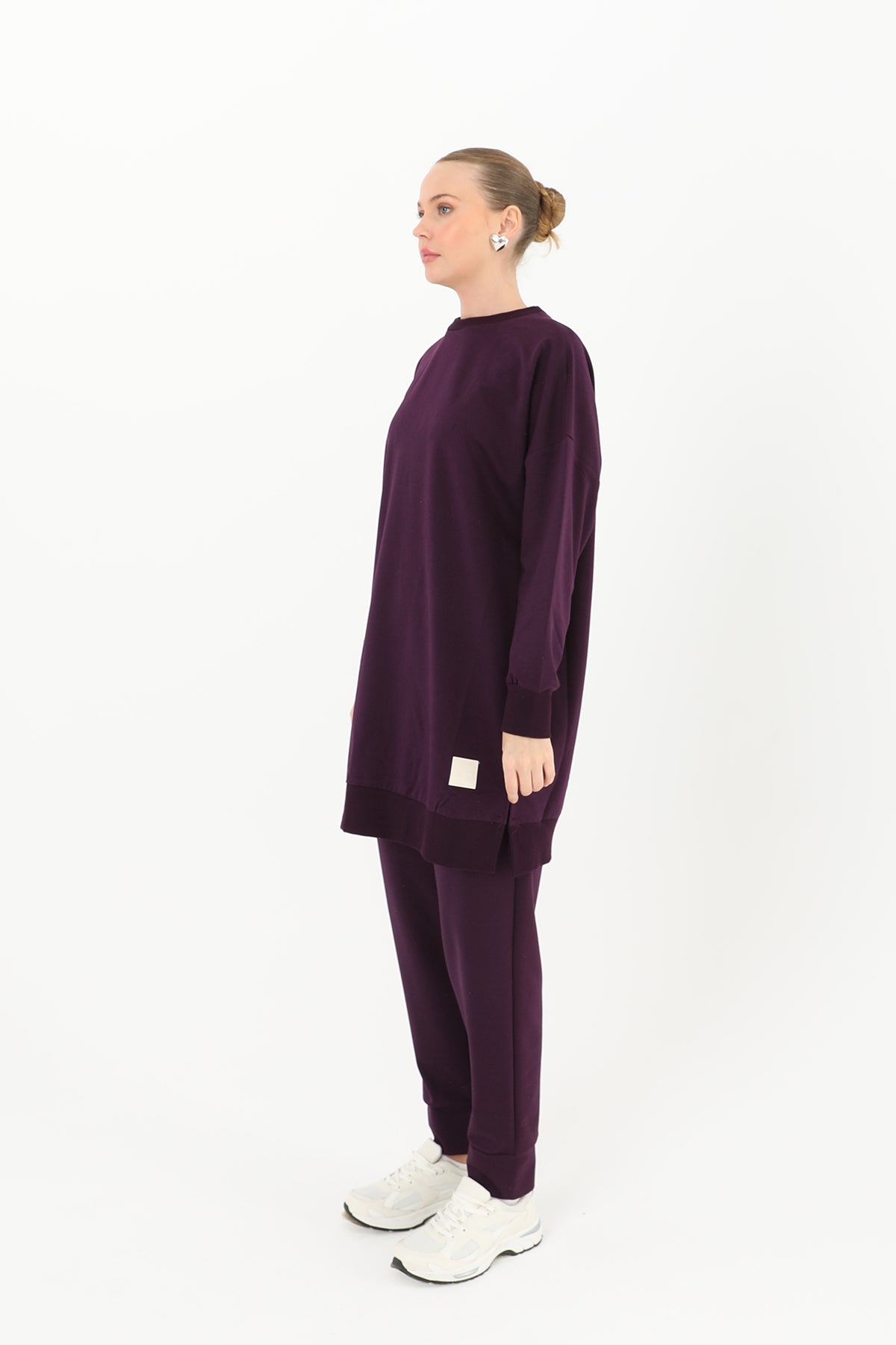 Kadın Basic Tunic - 30644TUN PURPLE
