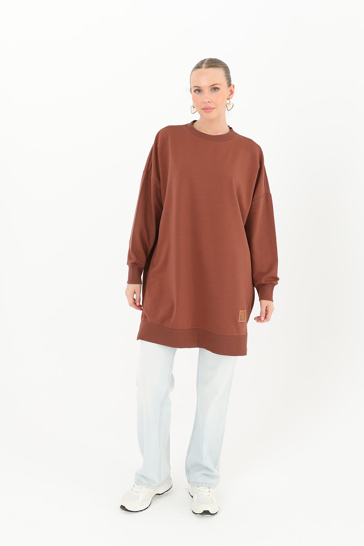 Kadın Basic Tunic - 30644TUN BROWN