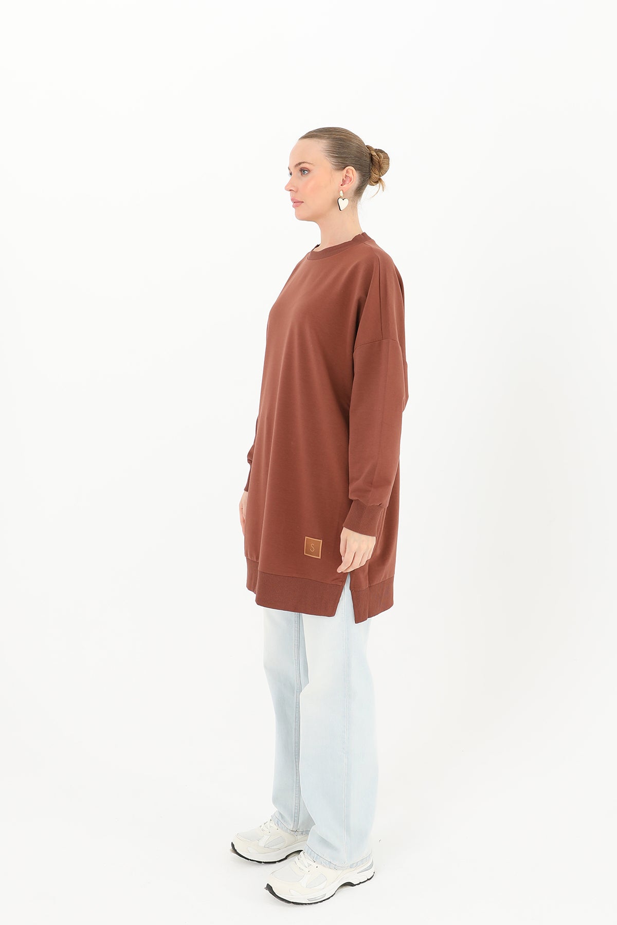 Kadın Basic Tunic - 30644TUN BROWN
