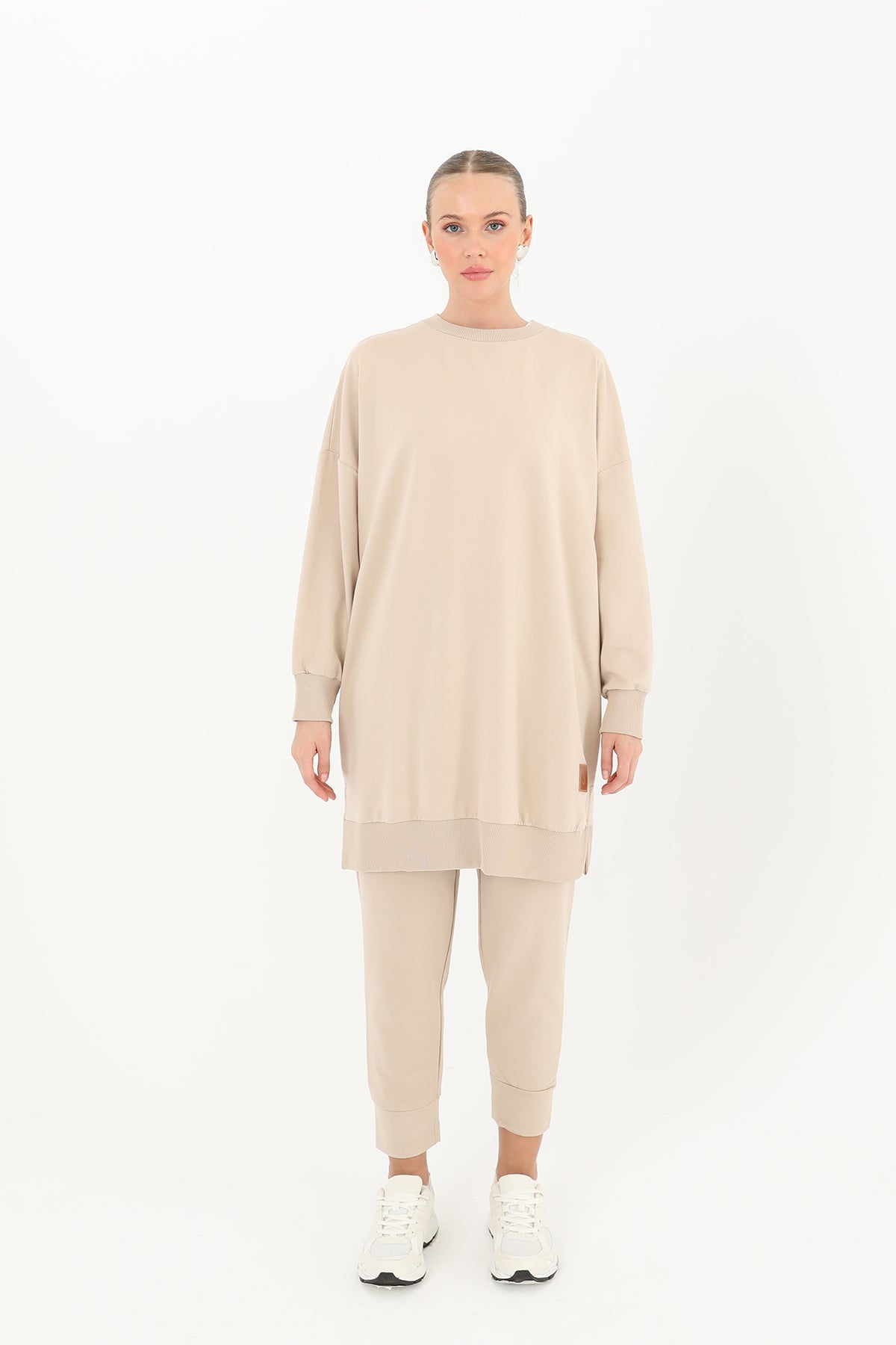 Kadın Basic Tunic - 30644TUN DARK BEIGE