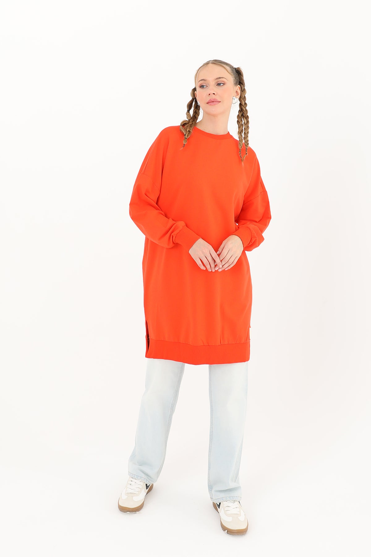 Kadın Basic Tunic - 30644TUN LIGHT RED