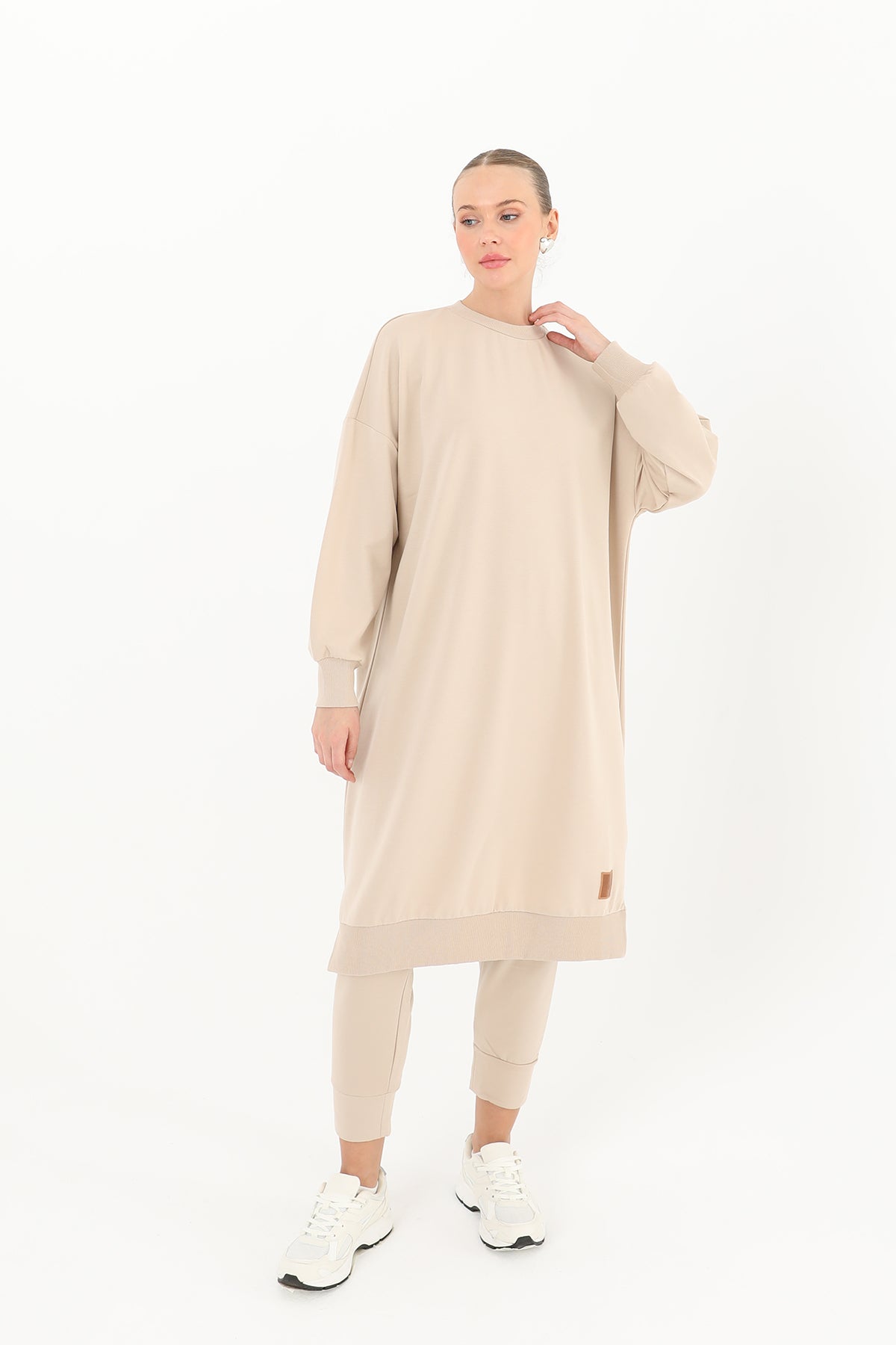 Kadın Basic Tunic - 30645TUN DARK BEIGE