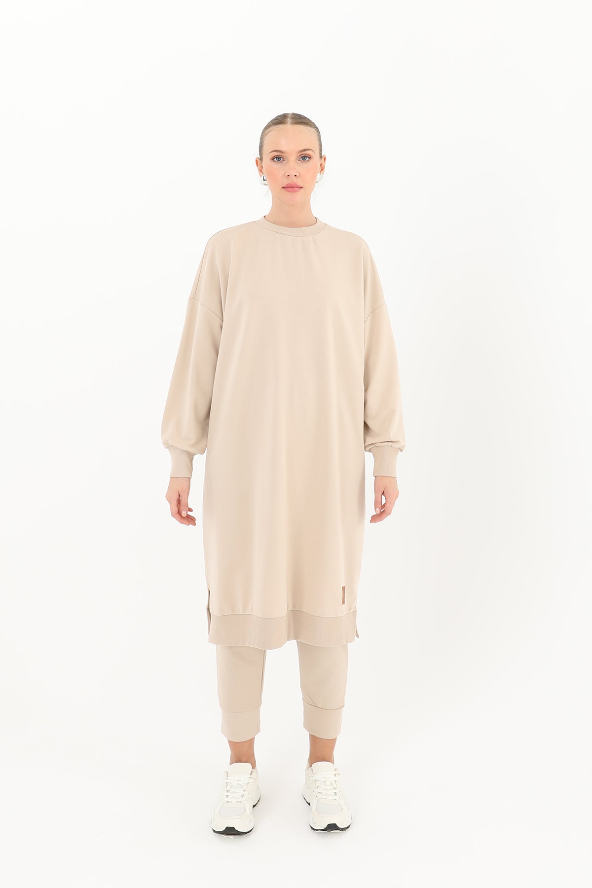 Kadın Basic Tunic - 30645TUN DARK BEIGE