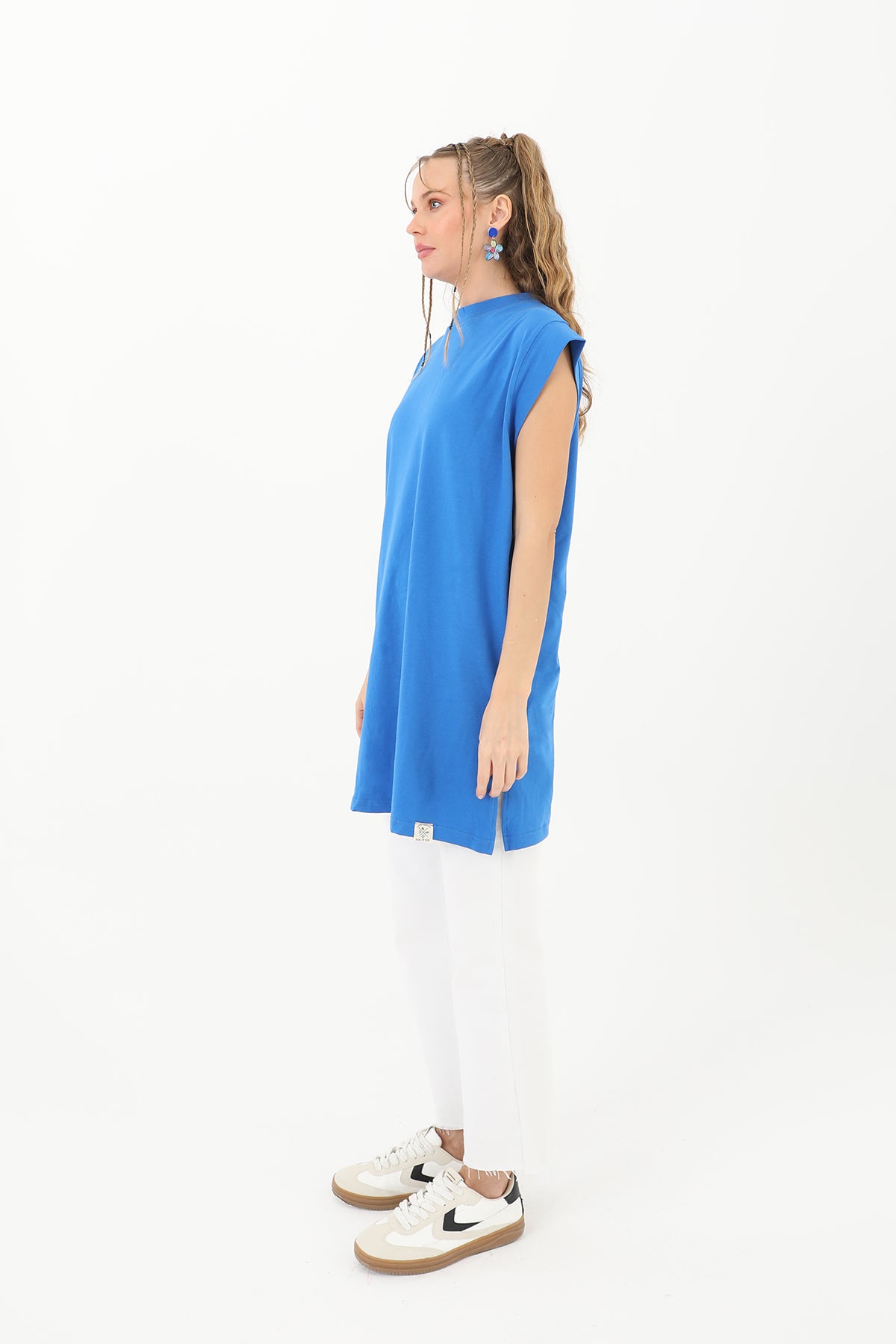 Kadın Basic Kolsuz T-shirt  - 30725TUN PARLAMENT