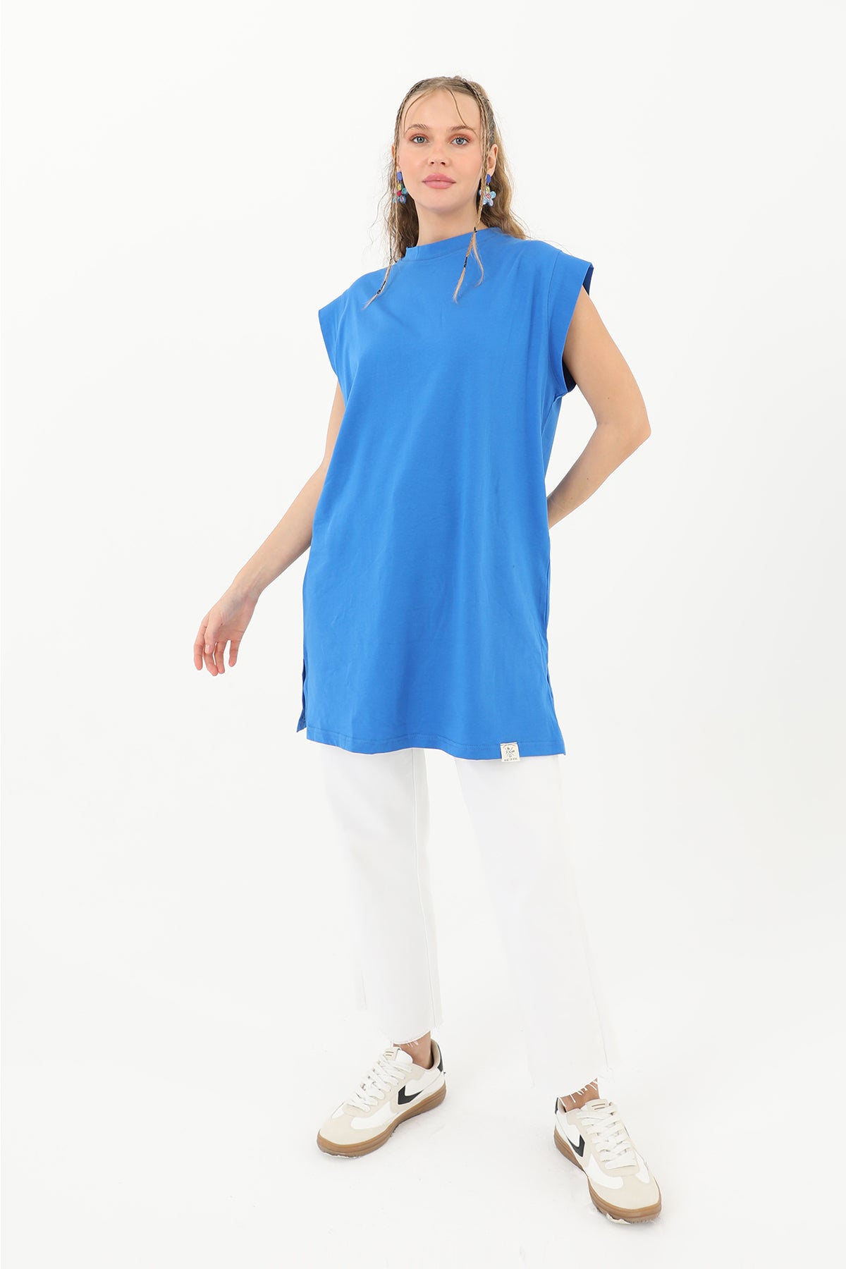 Kadın Basic Kolsuz T-shirt  - 30725TUN PARLAMENT