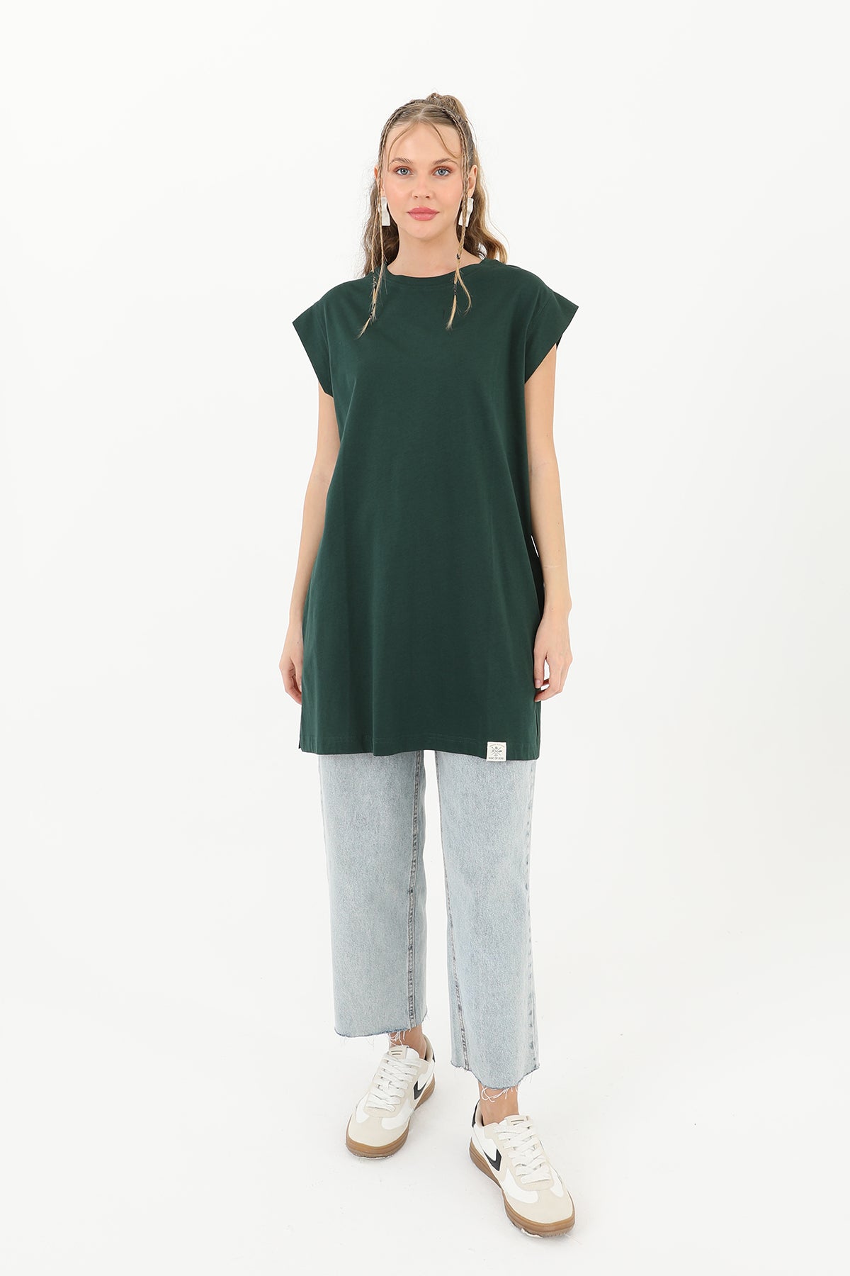 Kadın Basic Kolsuz T-shirt  - 30725TUN CASTLETON GREEN