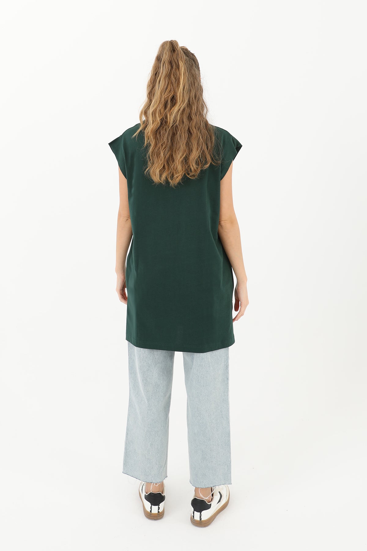 Kadın Basic Kolsuz T-shirt  - 30725TUN CASTLETON GREEN