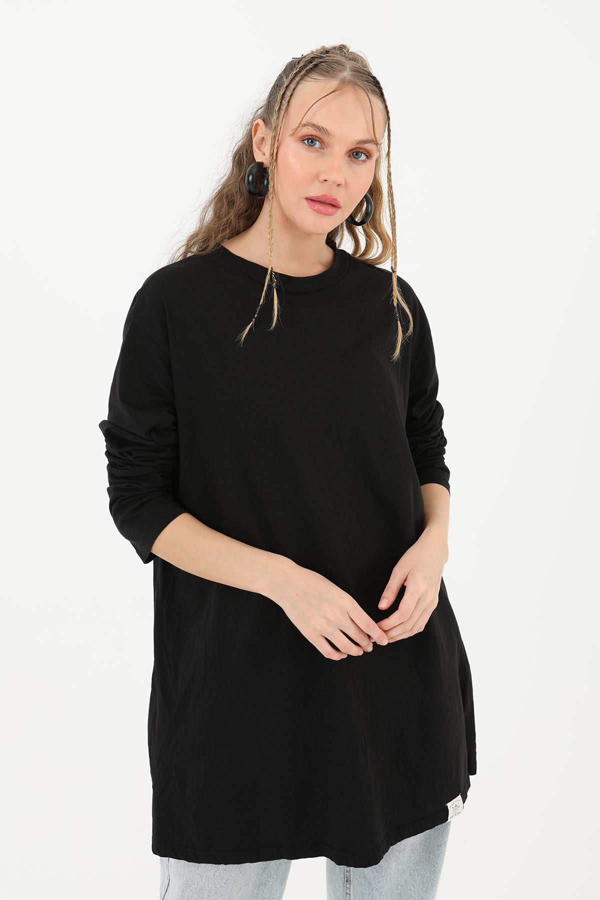 Kadın Basic Tunik - 30726TUN BLACK