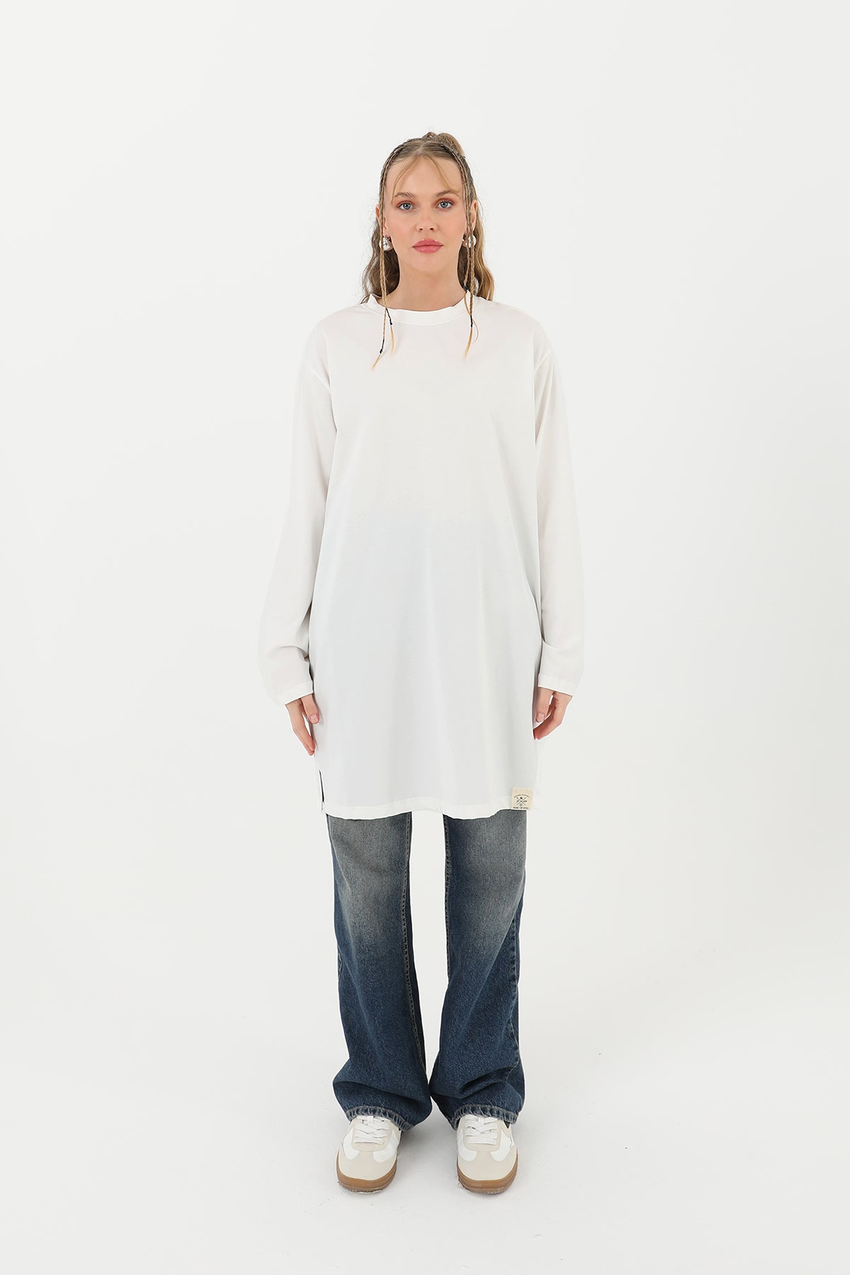 Kadın Basic Tunik - 30726TUN ECRU