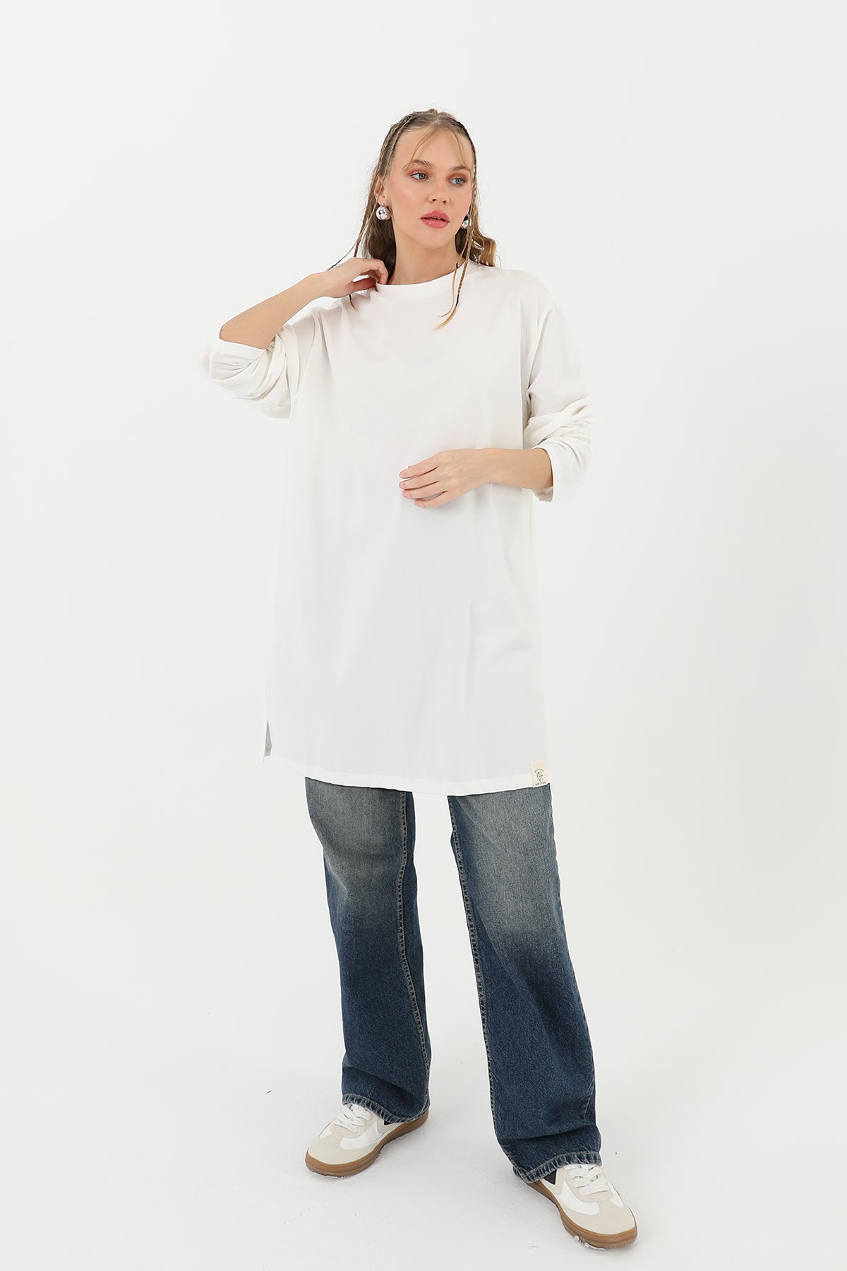 Kadın Basic Tunik - 30726TUN ECRU