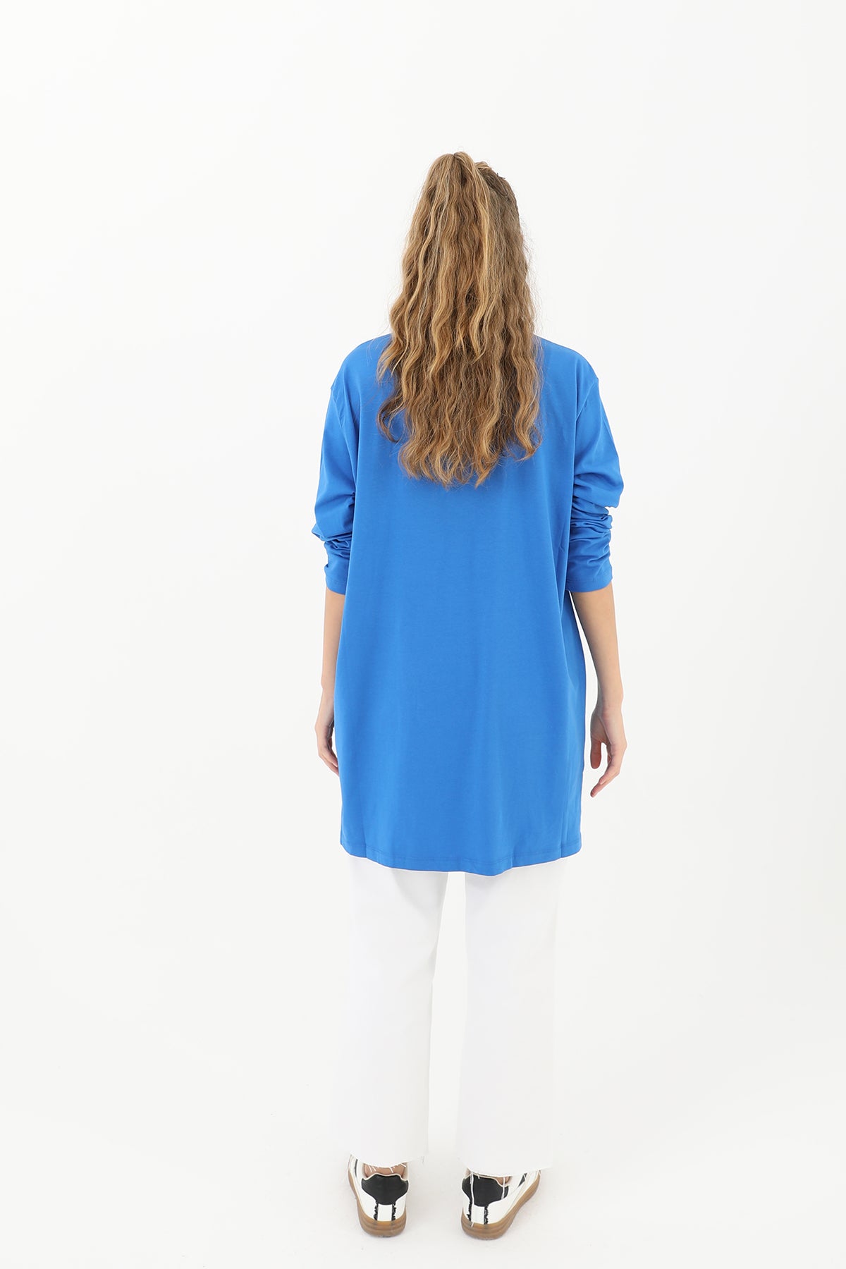 Kadın Basic Tunik - 30726TUN SAX BLUE