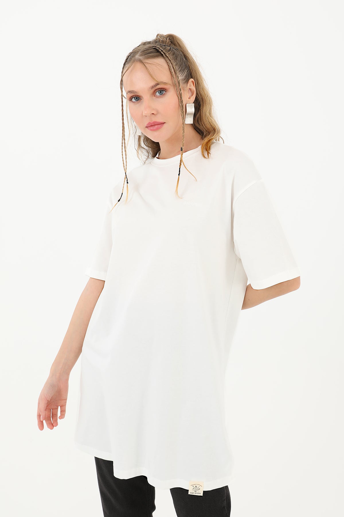 Kadın Basic T-shirt - 30727TSH ECRU