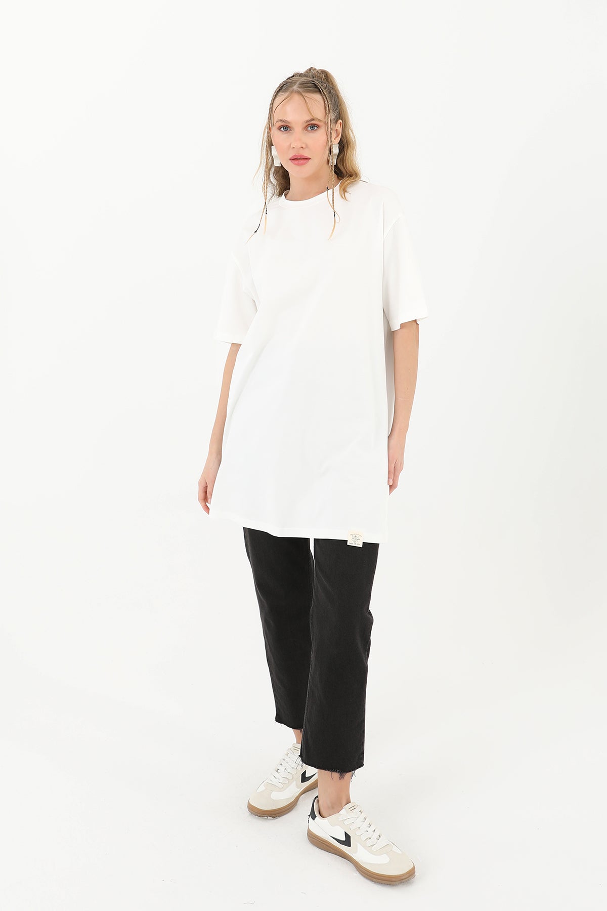 Kadın Basic T-shirt - 30727TSH ECRU