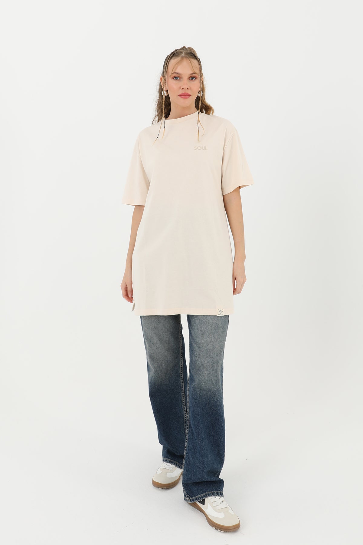Kadın Basic T-shirt - 30727TSH BEIGE