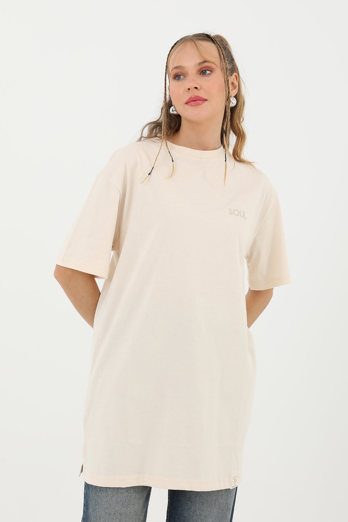 Kadın Basic T-shirt - 30727TSH BEIGE