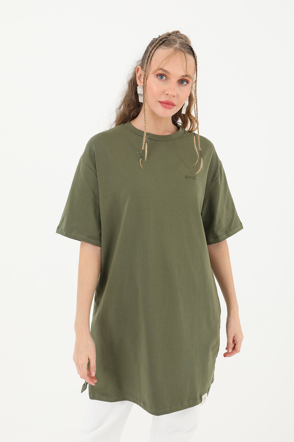 Kadın Basic T-shirt - 30727TSH KHAKI