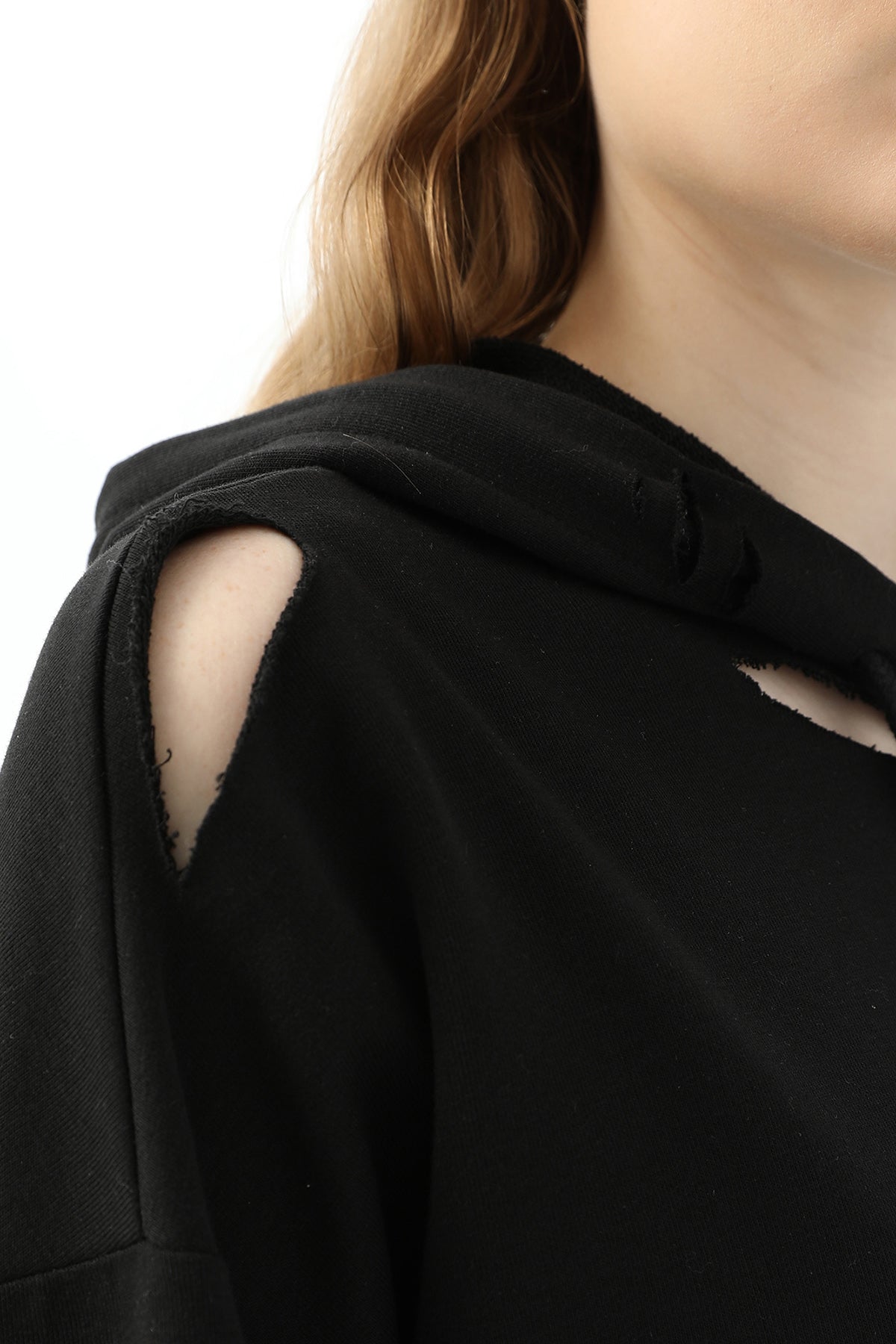 Kadın Kapüşonlu Sweatshirt - 31467SWT BLACK